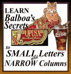 Narrow Columns and Small Letters