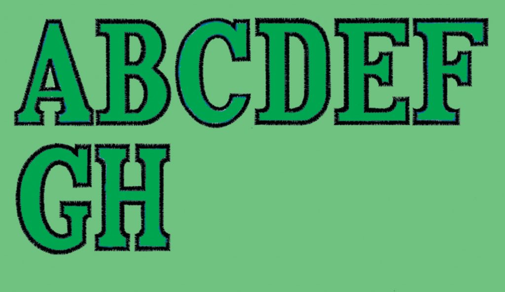 Block Letter FILL Alphabet Disc
