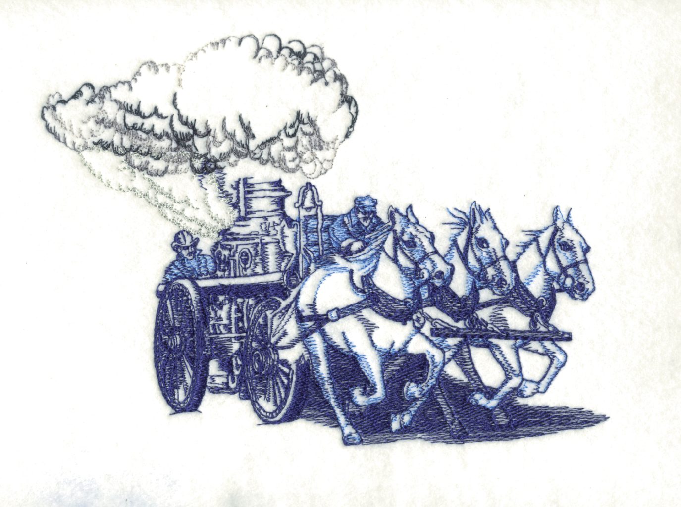 Fire Engine Horses BalboaStitch